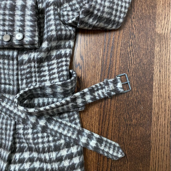 Laundry gorgeous taupe and white wool blend coat with belt - Picture 5 of 9